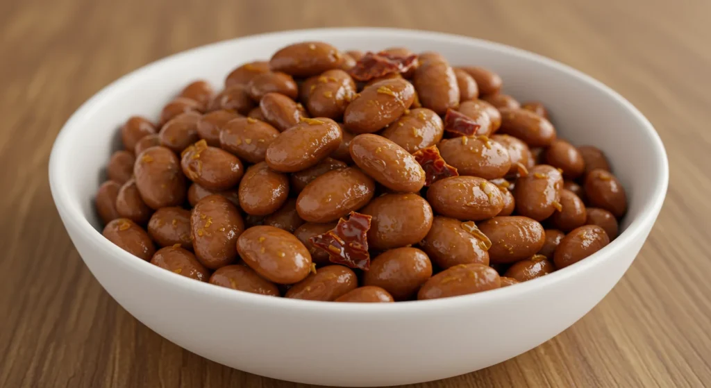 A serving of Chipotle’s Pinto Beans, slow-cooked and seasoned for a rich, hearty flavor.